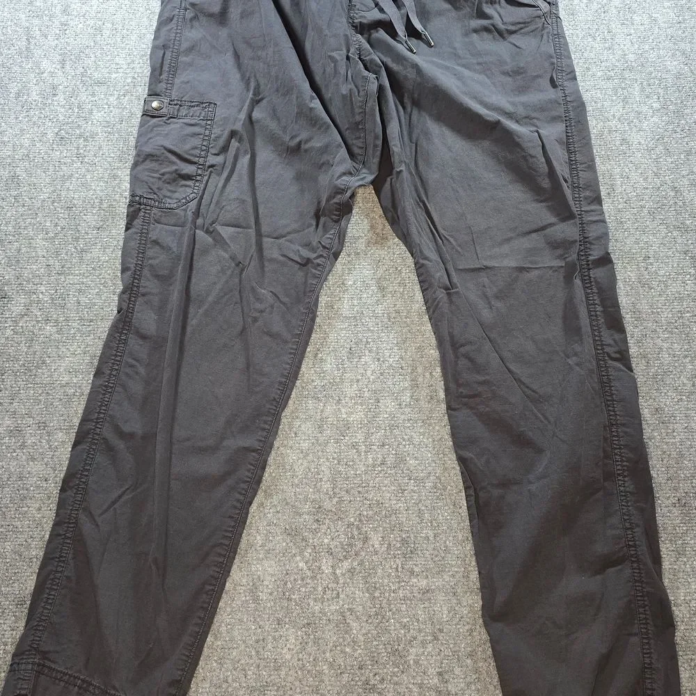 L.L.Bean Cargo Jogger Pants Mens XL Gray Elastic Waist Hiking Outdoor Trail